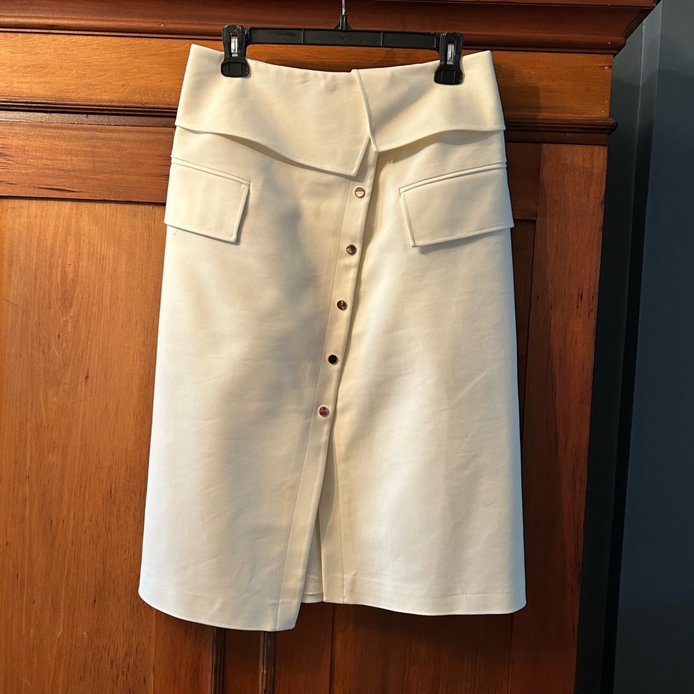 Tibi A Line Snap Front Cargo Skirt
